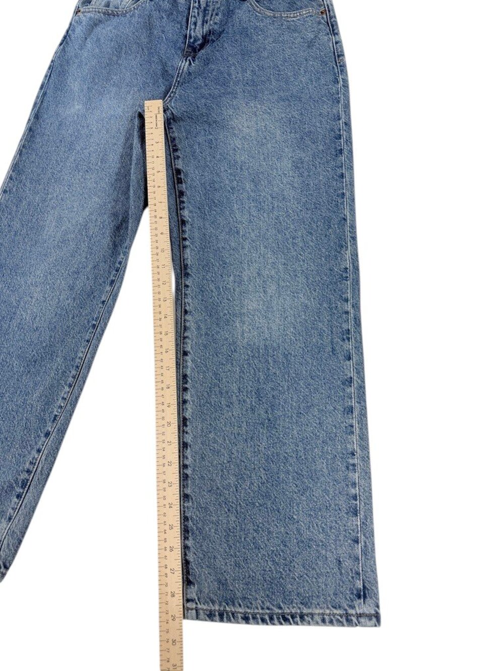 Women's PacSun Baggy Wide Leg Jeans Size 30 Mid Rise Light Wash - Picture 9 of 14